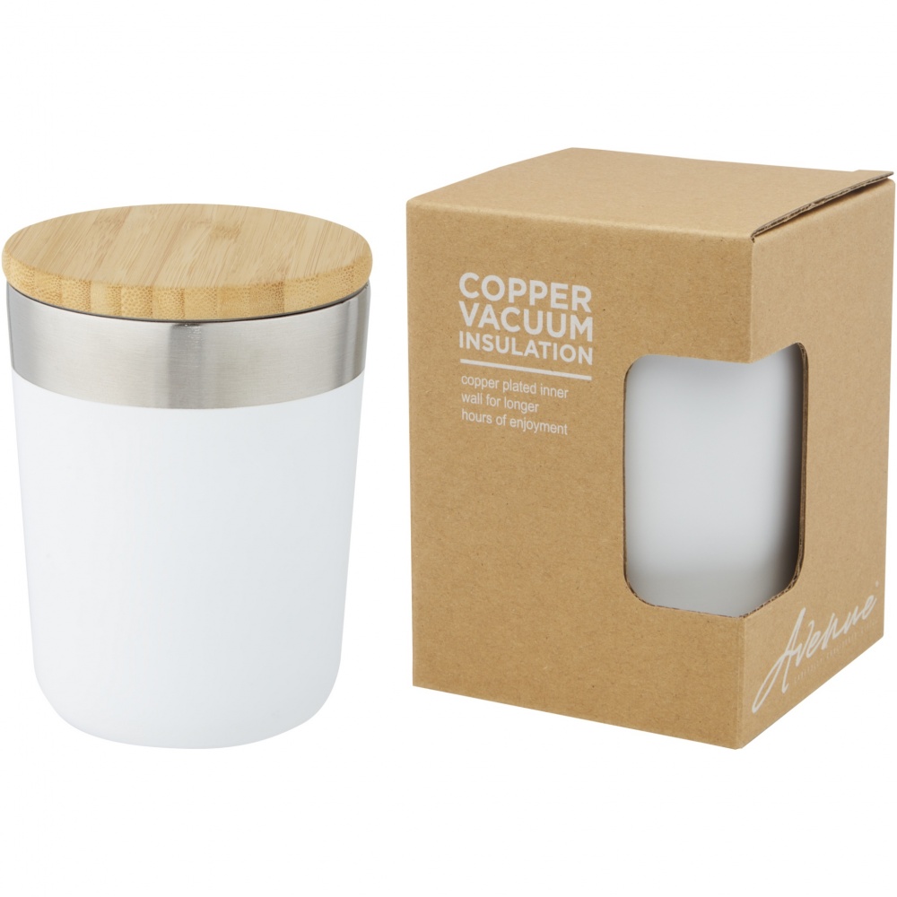 Logo trade promotional merchandise picture of: Lagan 300 ml stainless steel tumbler with bamboo lid