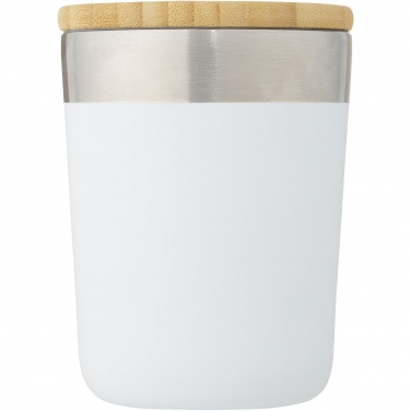 Logotrade promotional item image of: Lagan 300 ml stainless steel tumbler with bamboo lid