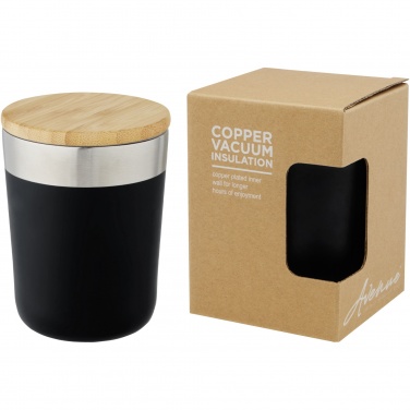 Logotrade advertising product picture of: Lagan 300 ml stainless steel tumbler with bamboo lid