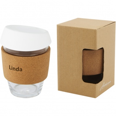 Logotrade promotional items photo of: Lidan 360 ml borosilicate glass tumbler with silicone lid