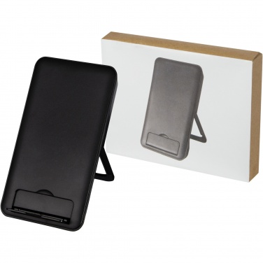 Logotrade promotional merchandise picture of: Loop 10W recycled plastic wireless charging pad with phone stand