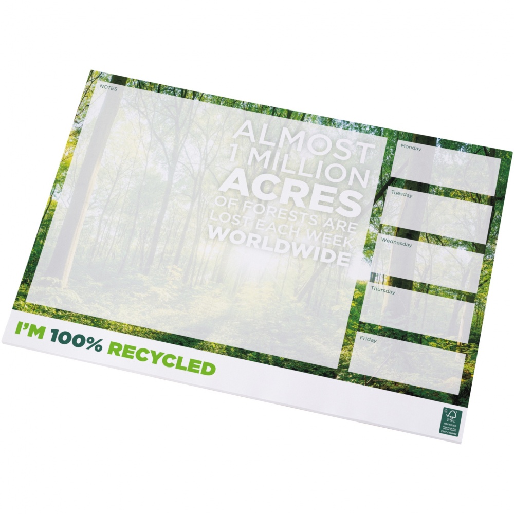 Logo trade promotional merchandise picture of: Desk-Mate® A3 recycled notepad