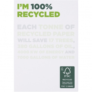 Logo trade promotional merchandise picture of: Desk-Mate® A7 recycled notepad