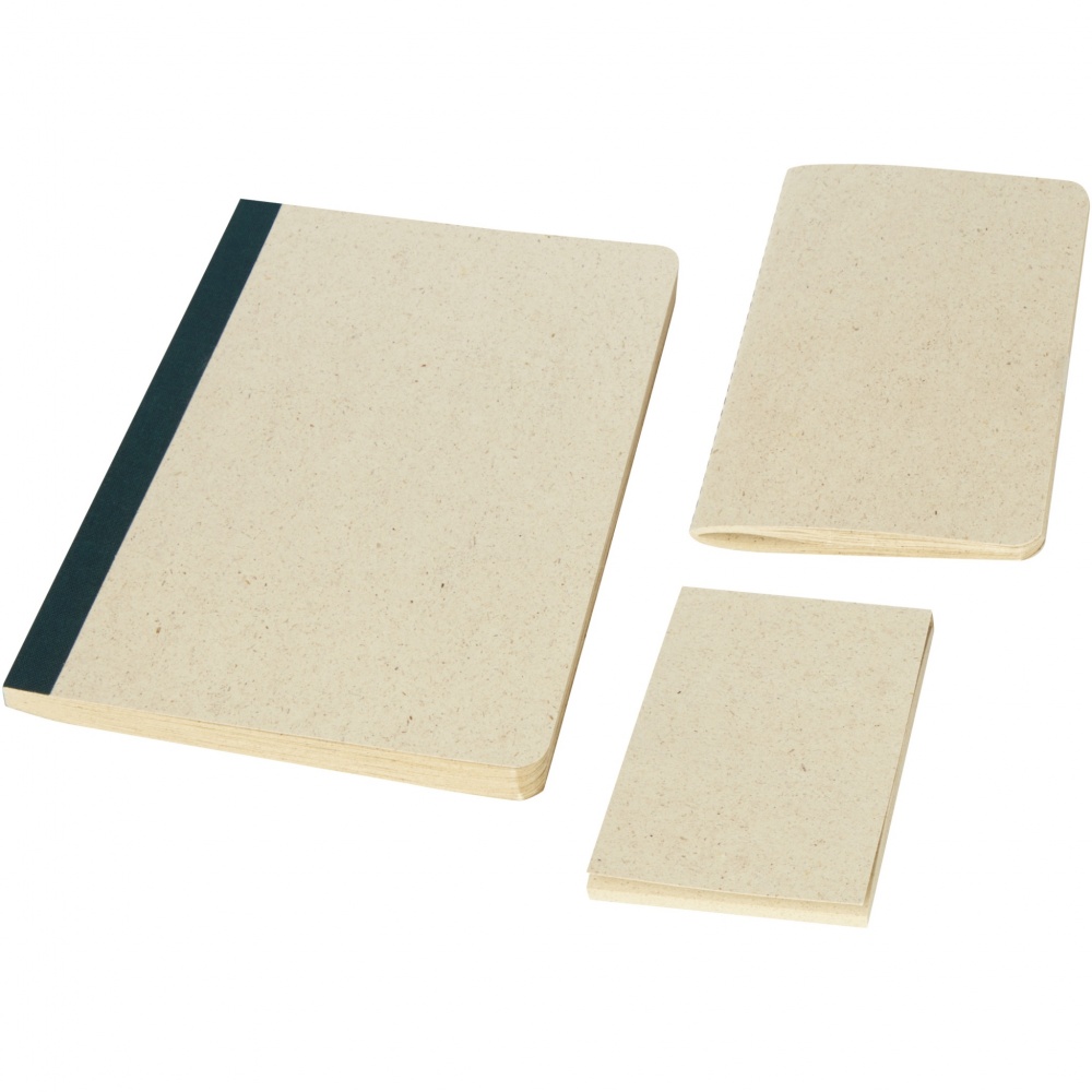Logo trade promotional item photo of: Verde 3-piece grass paper stationery gift set
