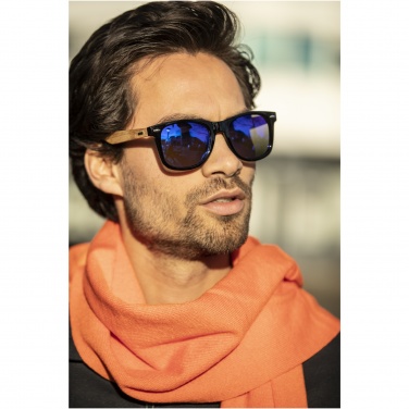 Logotrade promotional giveaway picture of: Hiru rPET/wood mirrored polarized sunglasses in gift box