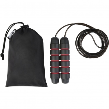 Logo trade promotional item photo of: Austin soft skipping rope in recycled PET pouch
