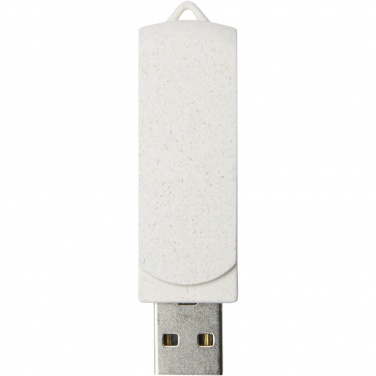 Logo trade promotional items image of: Rotate 4GB wheat straw USB flash drive