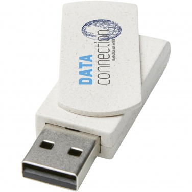 Logotrade promotional gift picture of: Rotate 4GB wheat straw USB flash drive