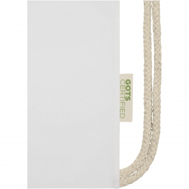 Logotrade promotional product image of: Orissa 140 g/m² organic cotton drawstring bag 5L