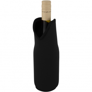 Logo trade corporate gift photo of: Noun recycled neoprene wine sleeve holder