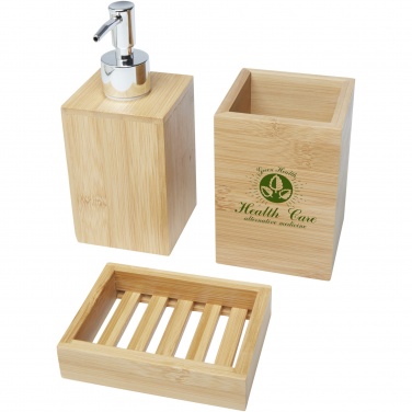 Logotrade corporate gift picture of: Hedon 3-piece bamboo bathroom set