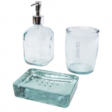 Logo trade advertising products picture of: Jabony 3-piece recycled glass bathroom set