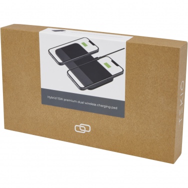 Logo trade promotional product photo of: Hybrid 15W premium dual wireless charging pad