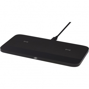 Logo trade advertising products image of: Hybrid 15W premium dual wireless charging pad