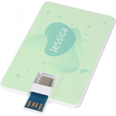 Logotrade promotional gift picture of: Duo slim 32GB USB drive with Type-C and USB-A 3.0