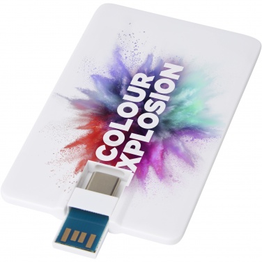 Logotrade promotional product picture of: Duo slim 64GB USB drive with Type-C and USB-A 3.0