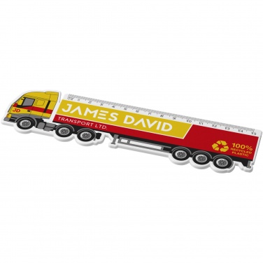 Logotrade corporate gift picture of: Tait 15 cm lorry-shaped recycled plastic ruler