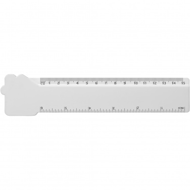 Logo trade promotional merchandise picture of: Tait 15 cm house-shaped recycled plastic ruler