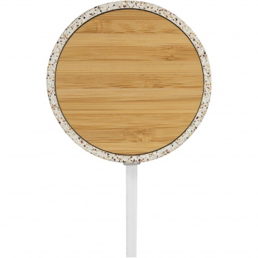 Logo trade business gifts image of: Terrazzo 10W wireless bamboo charging pad