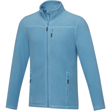 Logo trade promotional gift photo of: Amber men's GRS recycled full zip fleece jacket