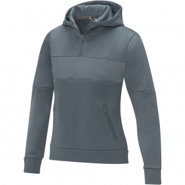 Logo trade promotional merchandise image of: Sayan women's half zip anorak hooded sweater