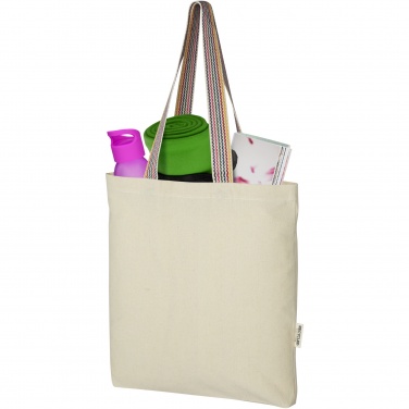 Logo trade business gifts image of: Rainbow 180 g/m² recycled cotton tote bag 5L