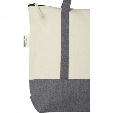 Logotrade promotional giveaway image of: Repose 320 g/m² recycled cotton zippered tote bag 10L