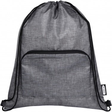Logo trade corporate gifts image of: Ash recycled foldable drawstring bag 7L