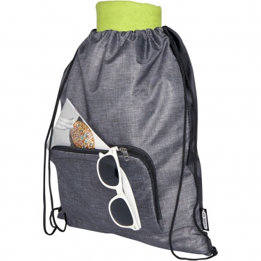 Logo trade promotional items image of: Ash recycled foldable drawstring bag 7L
