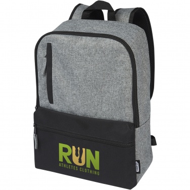 Logo trade business gift photo of: Reclaim 15" GRS recycled two-tone laptop backpack 14L