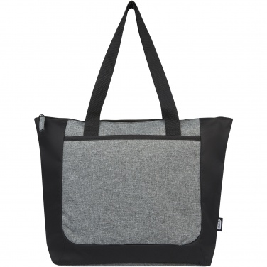 Logo trade advertising products image of: Reclaim GRS recycled two-tone zippered tote bag 15L