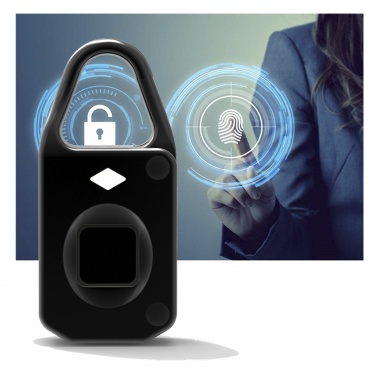 Logo trade promotional merchandise image of: SCX.design T10 fingerprint padlock