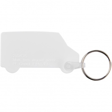 Logo trade advertising product photo of: Tait van-shaped recycled keychain