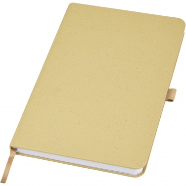 Logo trade promotional merchandise photo of: Fabianna crush paper hard cover notebook