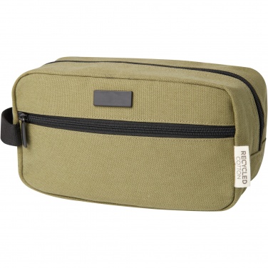 Logo trade business gifts image of: Joey GRS recycled canvas travel accessory pouch bag 3.5L