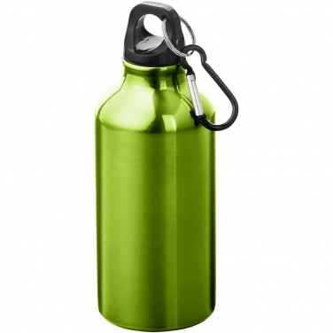 Logotrade business gifts photo of: Oregon 400 ml RCS certified recycled aluminium water bottle with carabiner