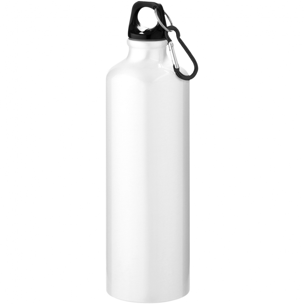 Logotrade promotional item picture of: Oregon 770 ml RCS certified recycled aluminium water bottle with carabiner