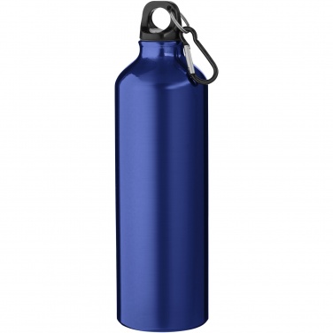 Logo trade promotional gift photo of: Oregon 770 ml RCS certified recycled aluminium water bottle with carabiner