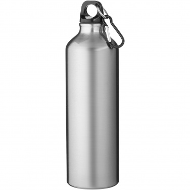 Logo trade promotional item photo of: Oregon 770 ml RCS certified recycled aluminium water bottle with carabiner