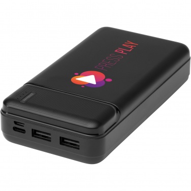 Logo trade promotional giveaway photo of: Loop 20.000 mAh recycled plastic power bank 