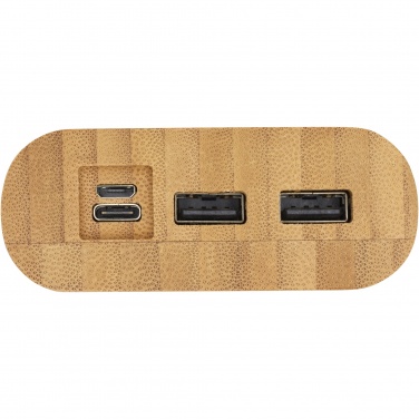 Logo trade promotional items picture of: Tulda 20.000 mAh bamboo power bank