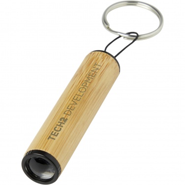 Logo trade corporate gifts picture of: Cane bamboo key ring with light