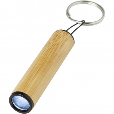 Logo trade promotional gift photo of: Cane bamboo key ring with light