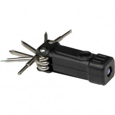 Logo trade promotional giveaways picture of: Octo 8-in-1 RCS recycled plastic screwdriver set with torch