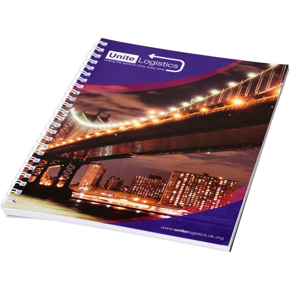 Logo trade advertising product photo of: Desk-Mate® A4 spiral notebook with printed back cover
