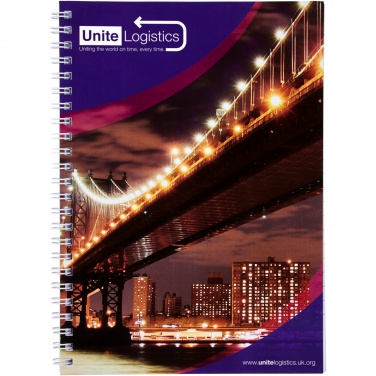 Logo trade advertising product photo of: Desk-Mate® A4 spiral notebook with printed back cover