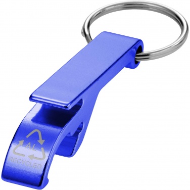 Logotrade corporate gift image of: Tao RCS recycled aluminium bottle and can opener with keychain 