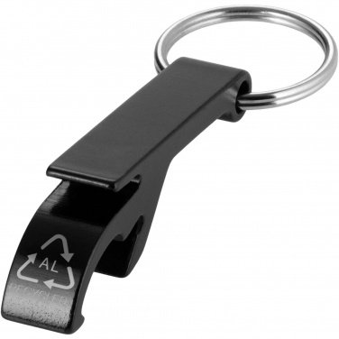 Logo trade promotional giveaways picture of: Tao RCS recycled aluminium bottle and can opener with keychain 