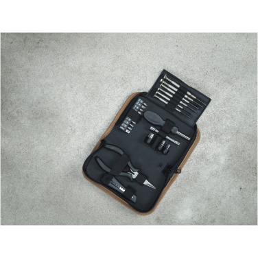 Logo trade corporate gift photo of: Spike 24-piece RCS recycled plastic tool set with cork pouch