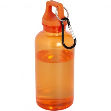 Logo trade promotional giveaways image of: Oregon 400 ml RCS certified recycled plastic water bottle with carabiner